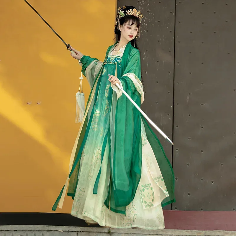 

AAA 2025 Women in Hanfu[Princess Xiyan]Tang style chest length skirt with large sleeves, fresh daily