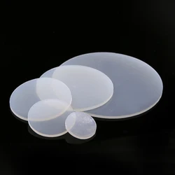 10pcs White Round Silicone Rubber Seal Gasket Dia 4/5/6/8/10/15/18/20/28/30/38/50mm Thick 1/2/3mm Food Grade Silicon Sealing Pad