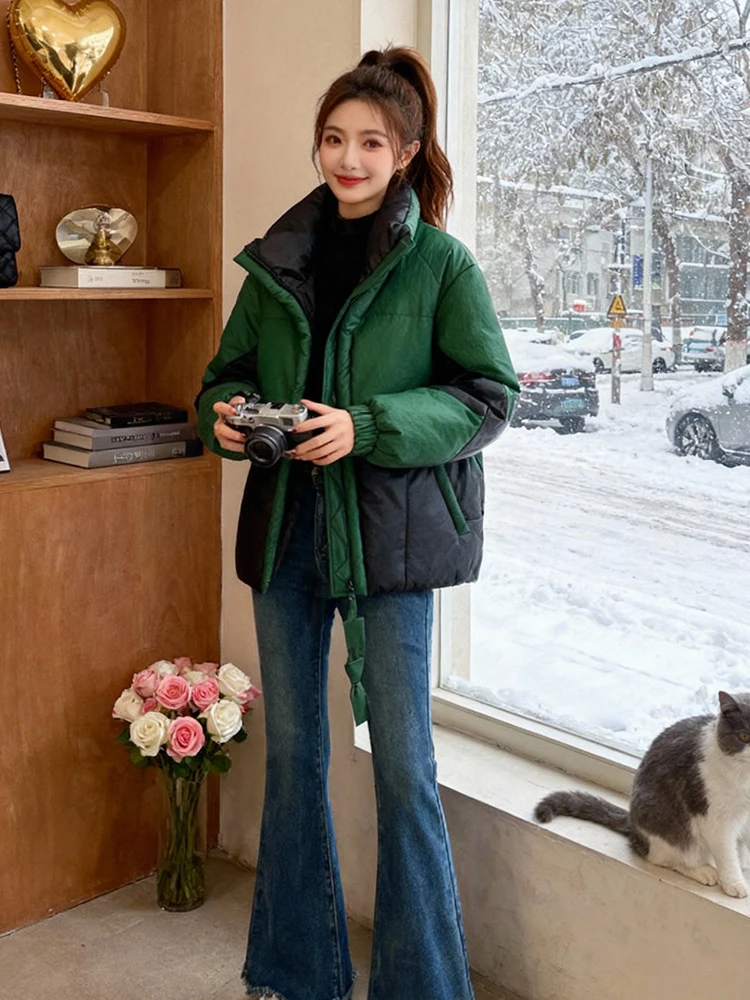 한국 슬레 티엔드 여성용 자켓 루즈핏 겨울 신상품 소형 사이즈 적절한 자켓 탑 패셔너블 출퇴근용