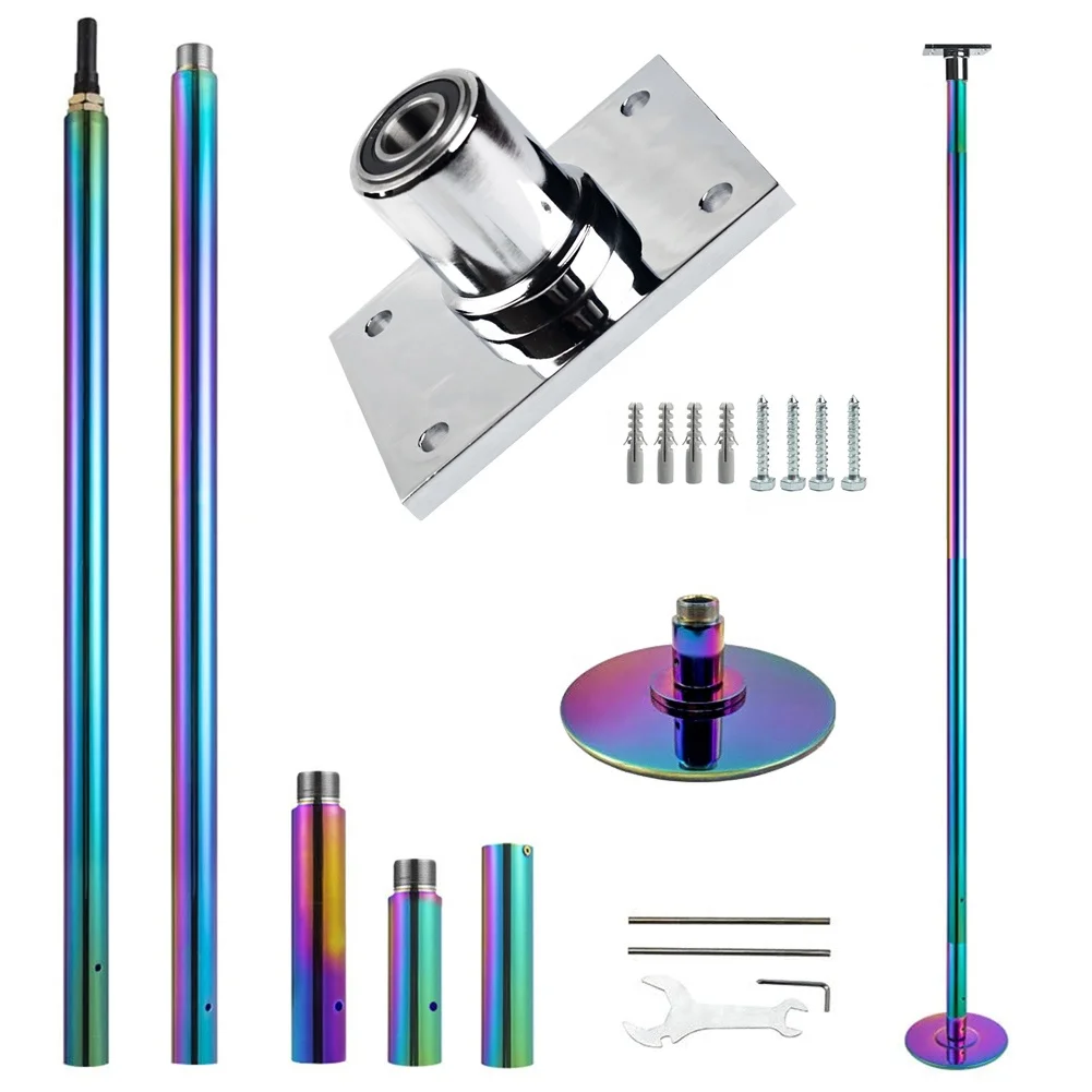 45mm Stripper Pole Spinning Static Portable Removable Dance Pole Kit for Training Home Club Party