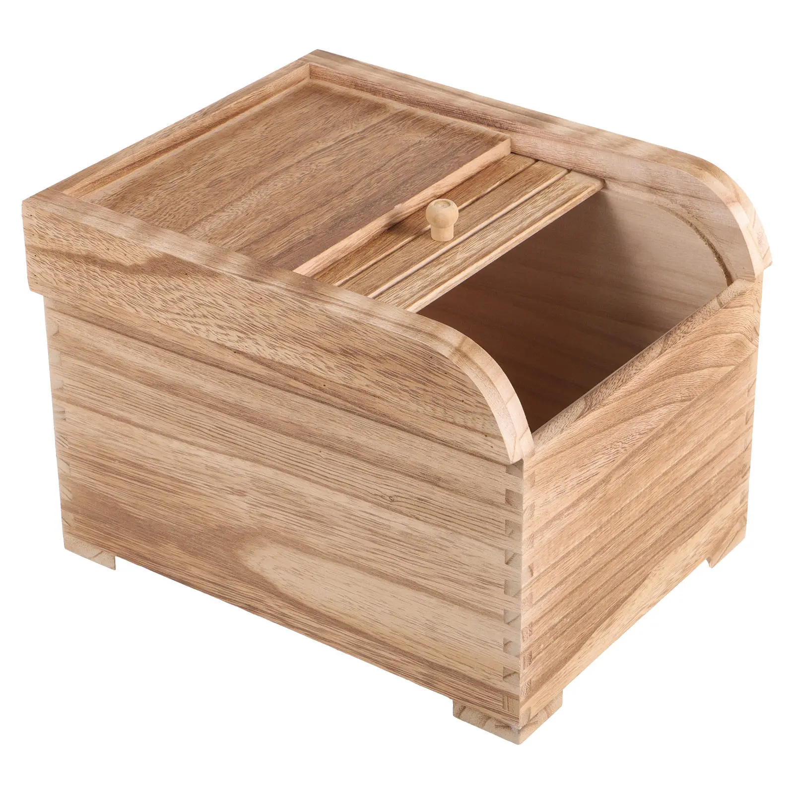Solid Wood Rice Container Heavy Duty Food Storage Box with Lid for Dry Goods Rice Beans Grains Cereal Kitchen Pantry Storage