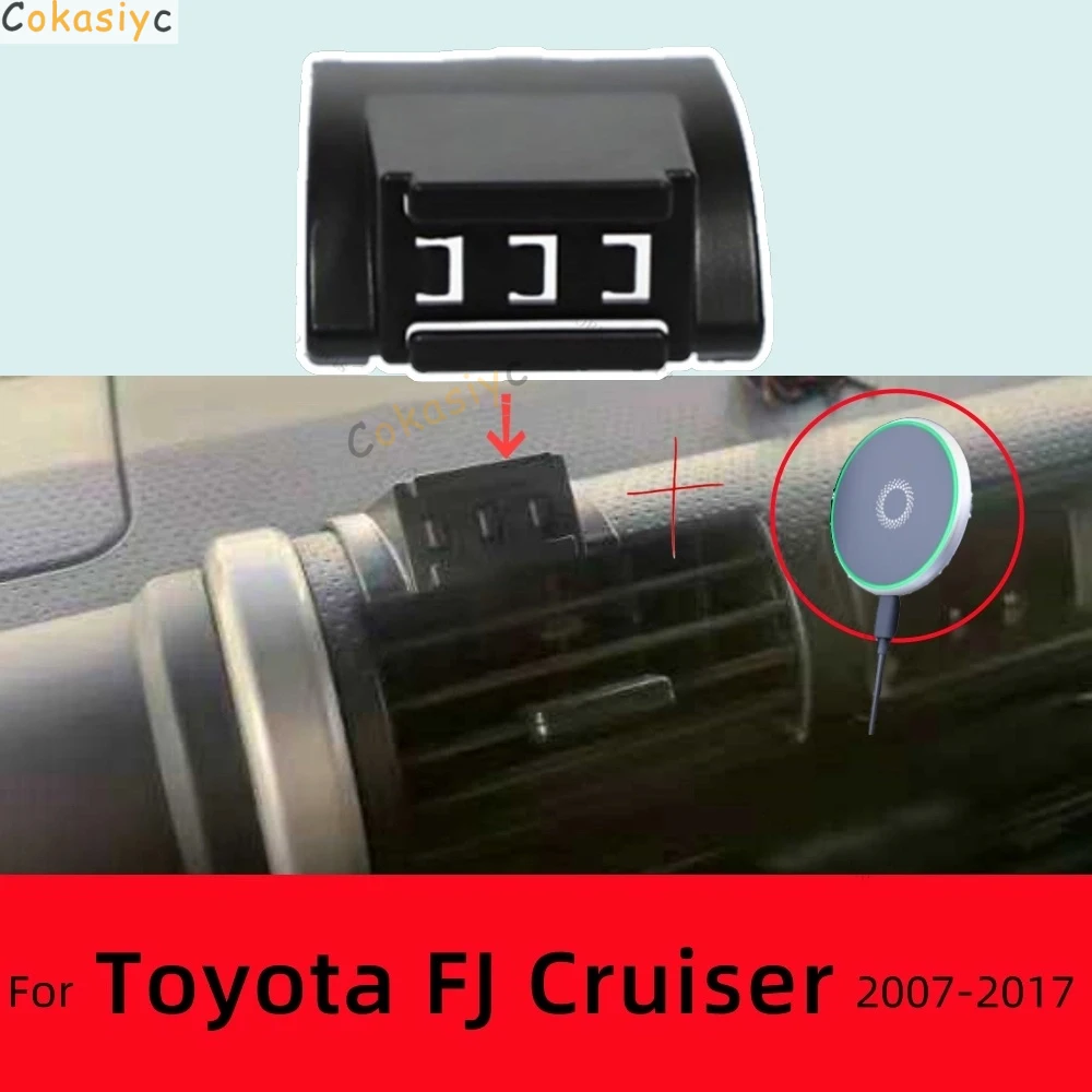 Suporte magnético do telefone do carro para toyota fj cruiser 2007-2017 carregamento sem fio especial suporte fixo base magsafe montagem