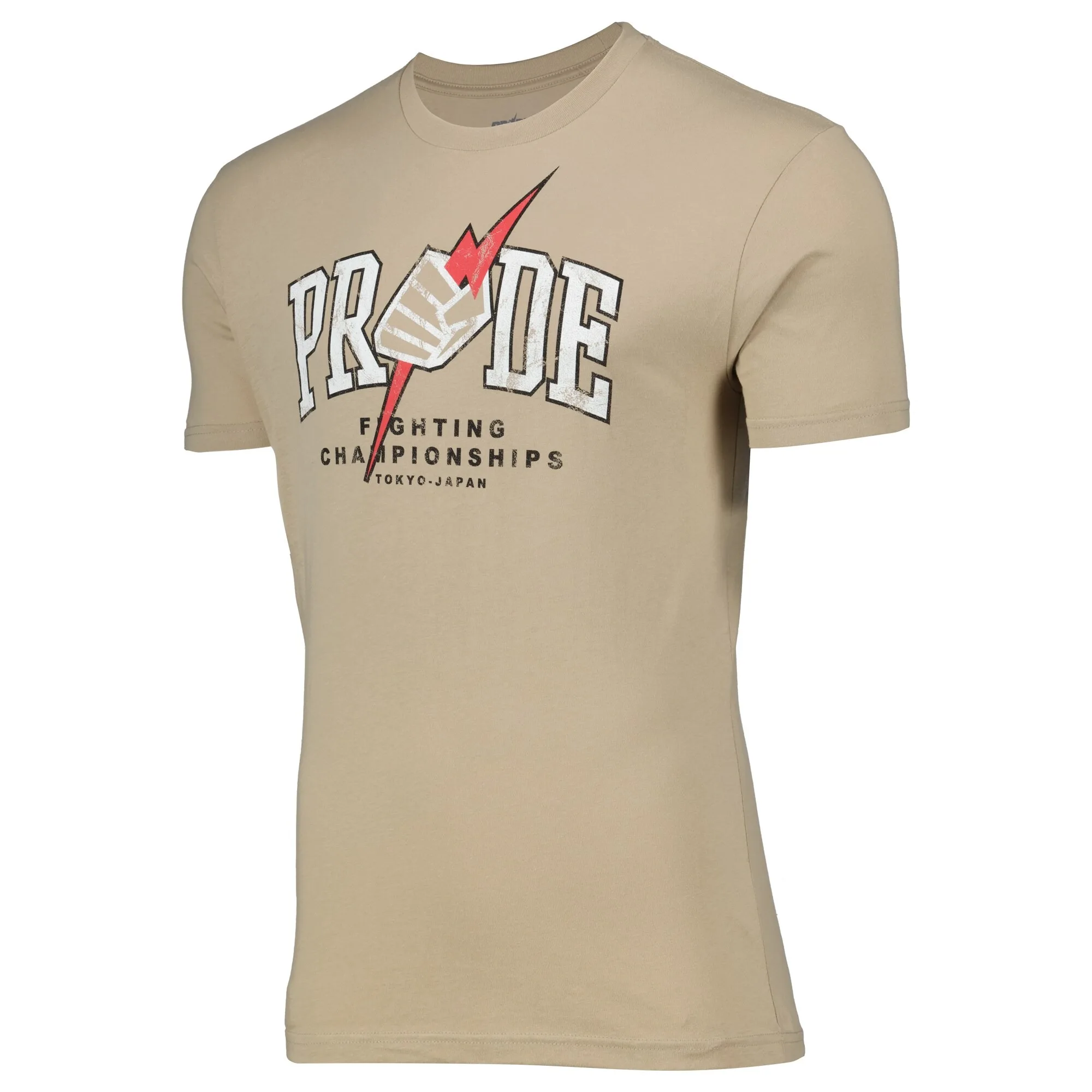 Men's Tan Pride Fighting Championship Origins T-Shirt --- High-end Luxury Is for Both Men and Women Top Y2k