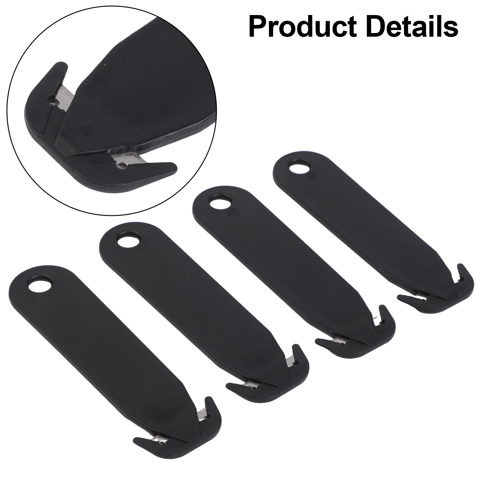 4PCS Double-edged Safety Box Cutter Blade Film Cutting Art Paper Cutter Portable Office Gadget Courier-Safety Paper Cutter