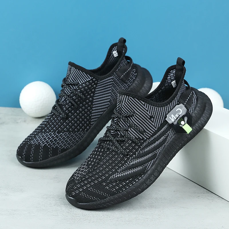 YRZL Zapatos de entrenamiento de gimnasia para hombres 2025 Zapatillas cómodas antideslizantes Zapatos ligeros para caminar Zapatos casuales sin cordones para entrenamientos