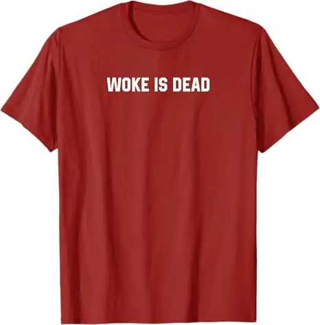 Woke Is Dead Lustiges sarkastisches Spruch-T-Shirt mit Buchstaben-Aufdruck, Y2k-Witz-Grafik-Outfit, Neuheitsgeschenk, Rundhalsausschnitt, kurzärmelige Oberteile – Detail 7