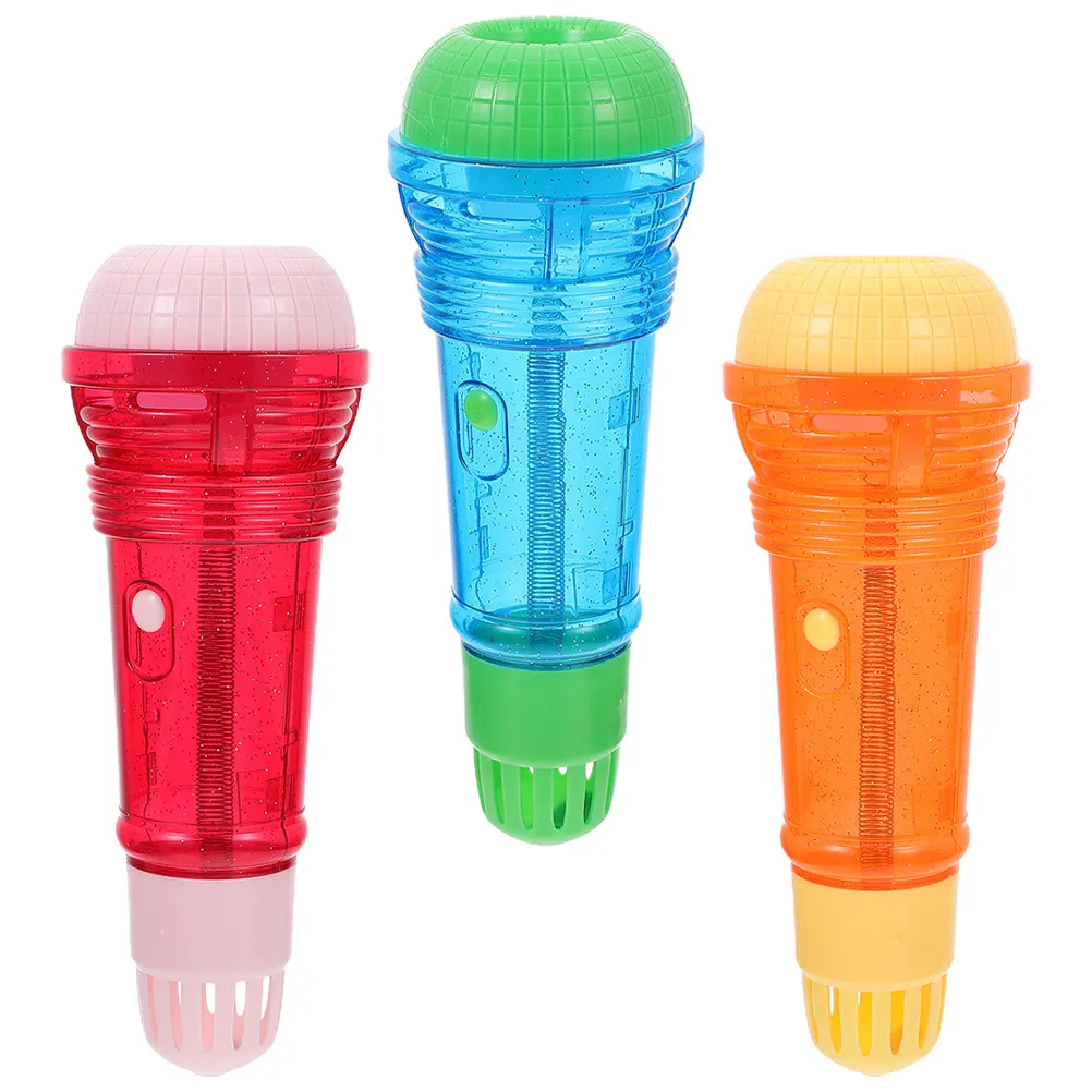 

3Pcs Echo Microphone Prop -Free Voice Amplifying Mic for Kids Karaoke Party Favor Lightweight Portable Musical Plaything