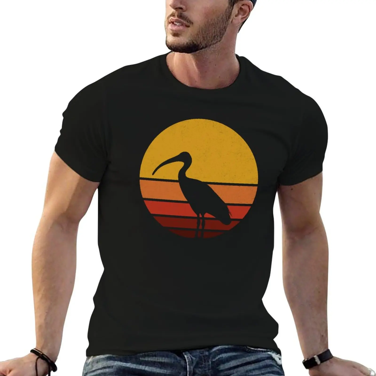 

Retro Vintage Sunset Bin Chicken T-Shirt g man t shirts for men funny t shirts cotton T-Shirt