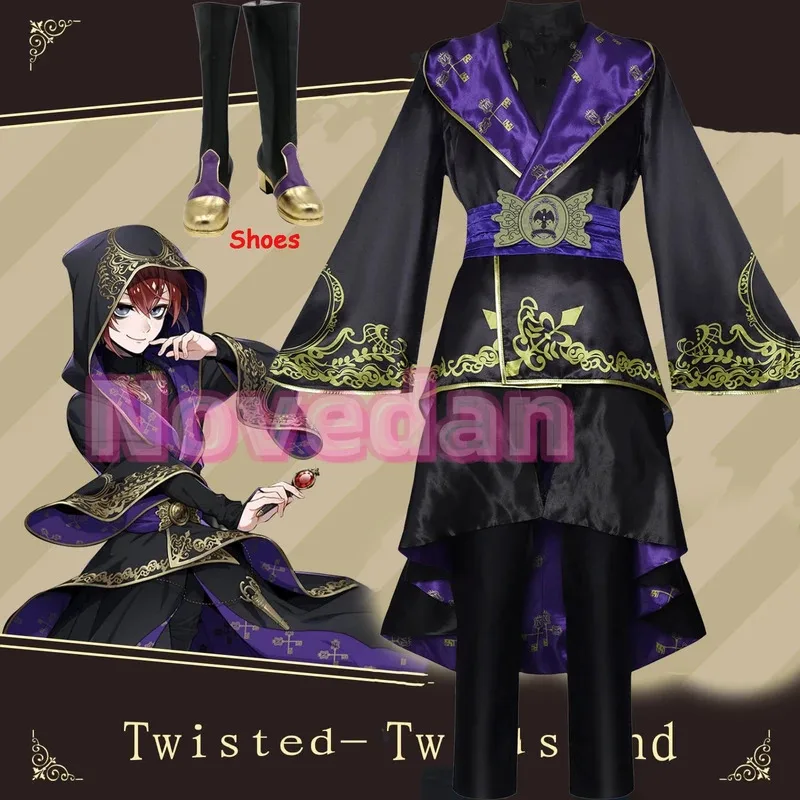 

lili 123Twisted Wonderland Riddle Malleuss Idiaa Floydd Cosplay Game Costume Uniform Shoes Ceremonial Robes Halloween Co