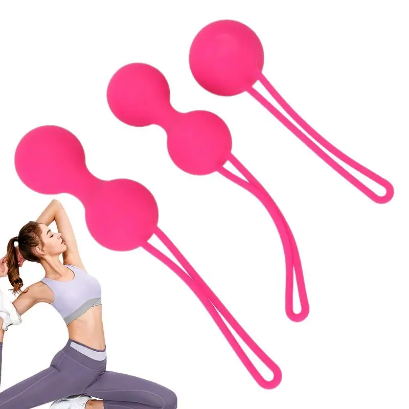 Pelvic Floor Muscle Trainer 3Pcs Silicone Pelvic Floor Muscle Training Ball Pelvic Muscle Exerciser Pelvic Floor Strengthening