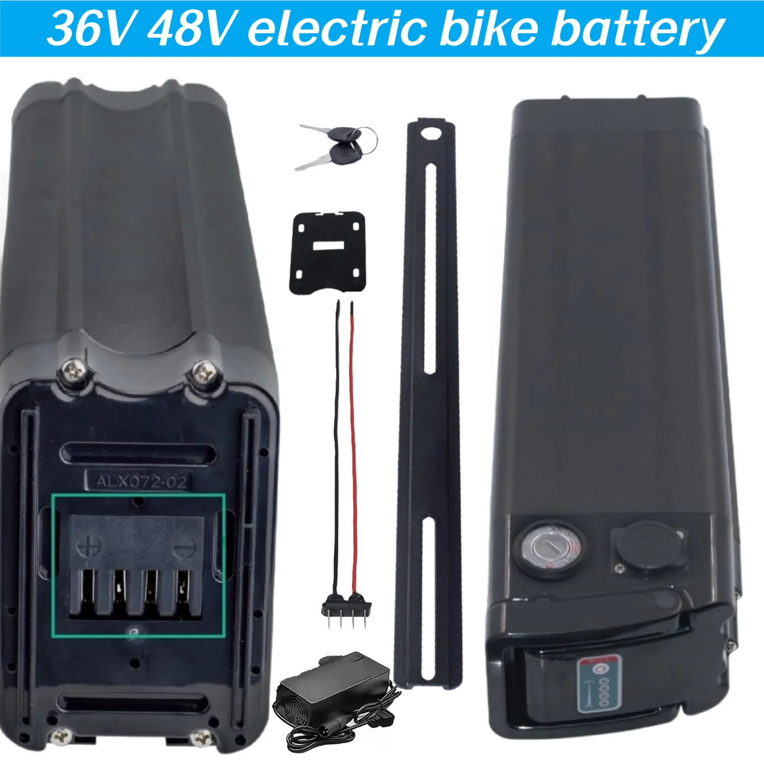 

36V 48V Silver Fish Lithium Li-on Battery12Ah~20Ah for Aldi for MiFa Trio for Samsung Zhenlong Phylio folding Bike motors.