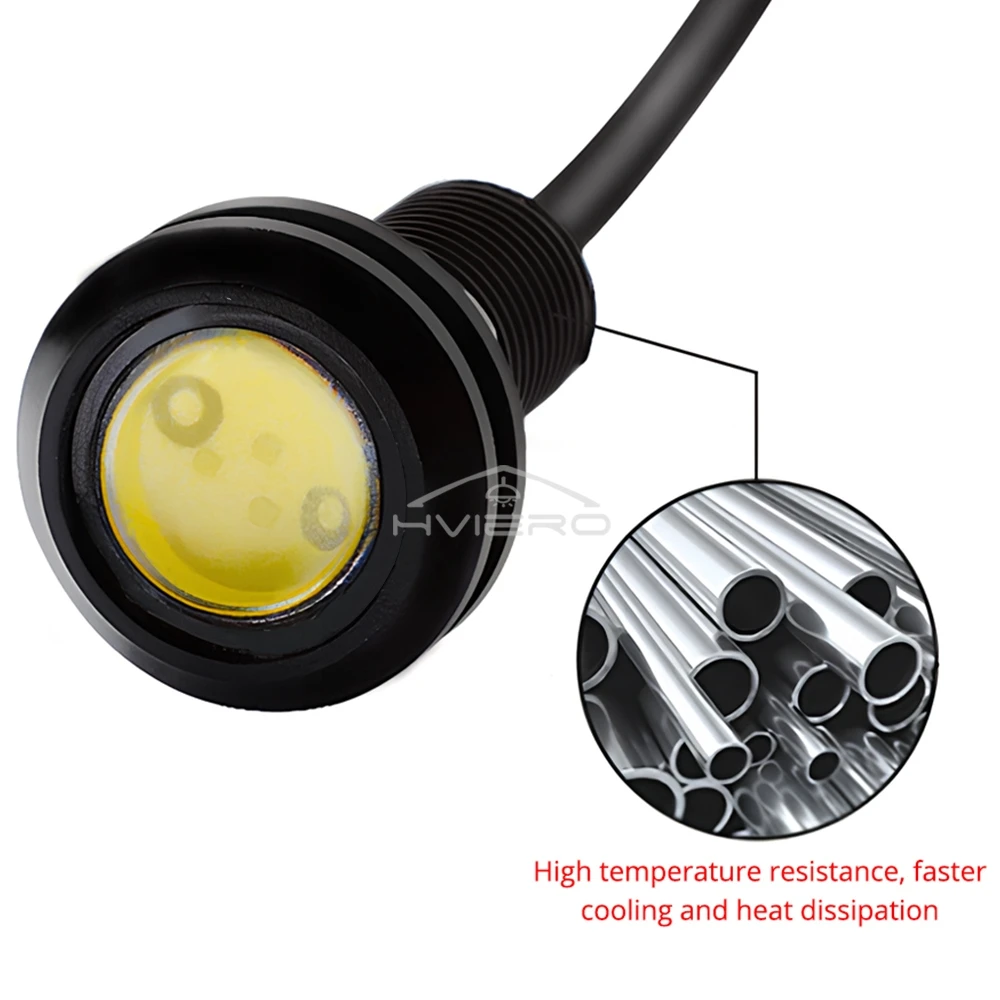 1X White Red Blue 18mm 23mm 12V Eagle Eye Light Daytime Running Backup Bulbs Car Auto Motor Led Turn Signal Waterproof Day Lamp