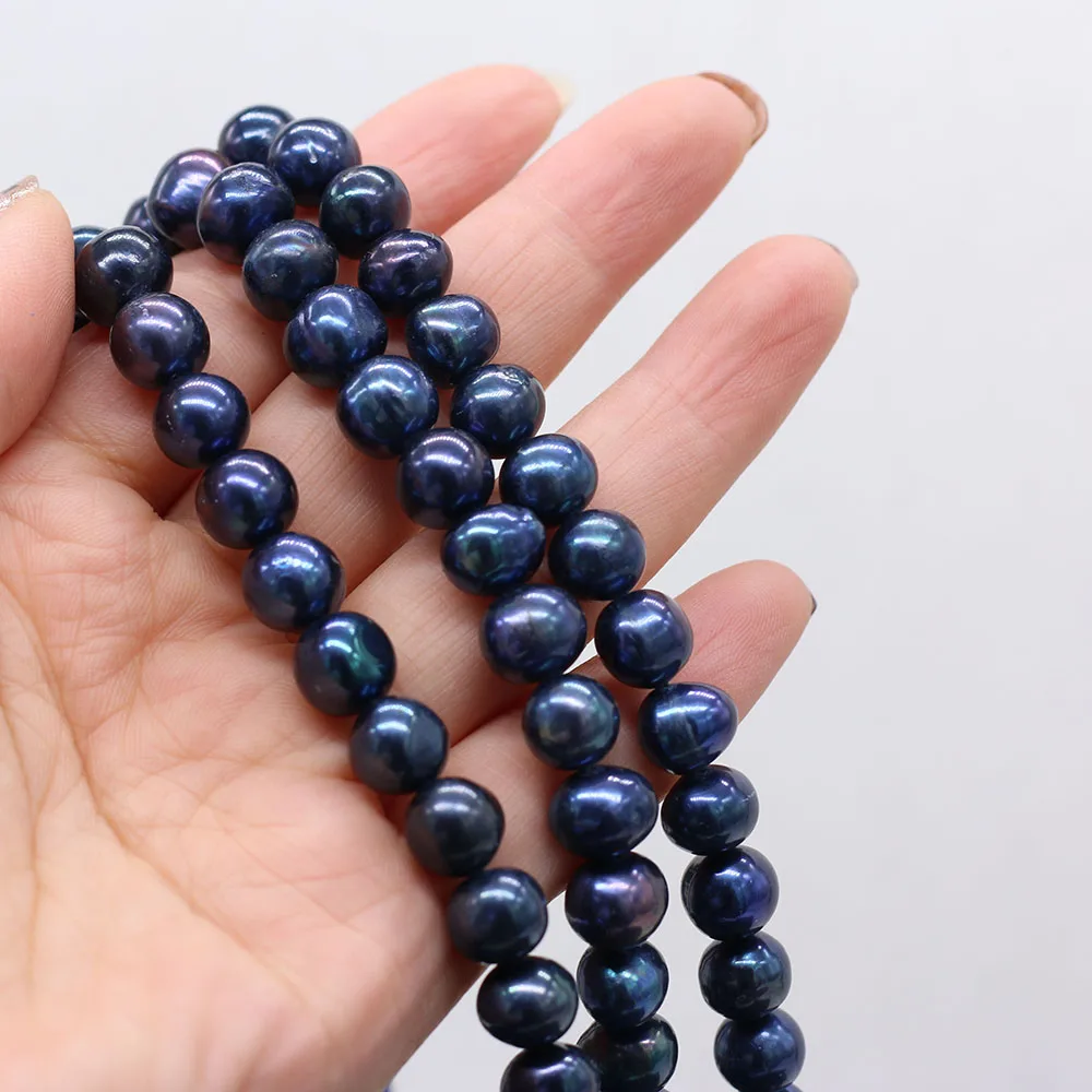 

10-11mm Natural Freshwater Pearl Beading Round Shape Real Pearls for DIY Charms Bracelet Necklace Jewelry Making Strand 36cm