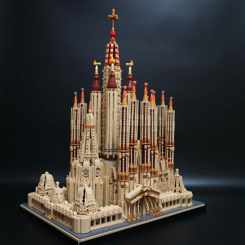 MOC-65795 Bouwstenen Barcelona Sagrada Familia Stadsgezicht Architectonische Creatieve Montage Speelgoed Diy Verjaardag Kerstcadeau