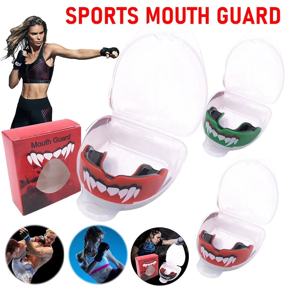 Sports Mouthguard Dual Layer Premium Protection Adults Kid Mouthguard Professional Tooth Brace Protector for Boxing Karate Rugby