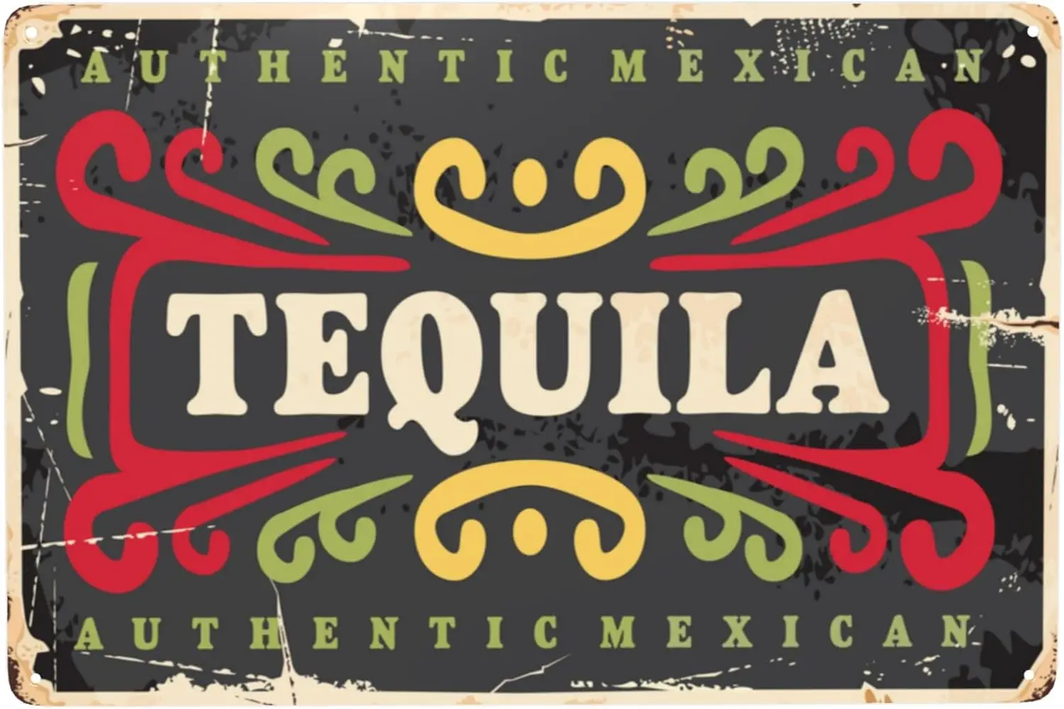 

Tequila Bar Vintage Tin Sign For Mexican Traditional Alcohol Drink Vintage Metal Tin Sign for Men Women,Wall Decor for