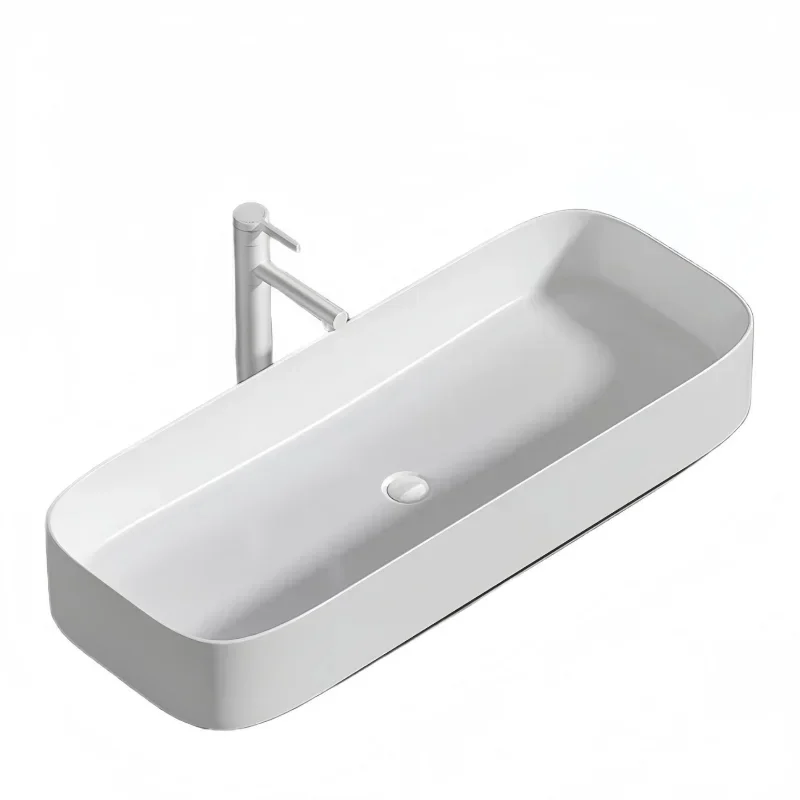 

washbasin, integrated washing on the stage, ceramics, bathroom, balcony bathroom, square basin on the stage.