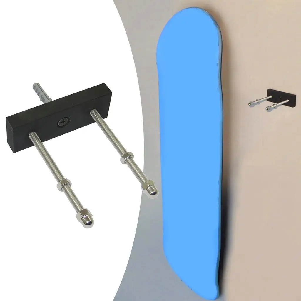 

2x Acrylic Skateboard Aluminum Alloy Wall Mount Longboard Skis Decks Display Bedroom Garage Rack Holder Organizer