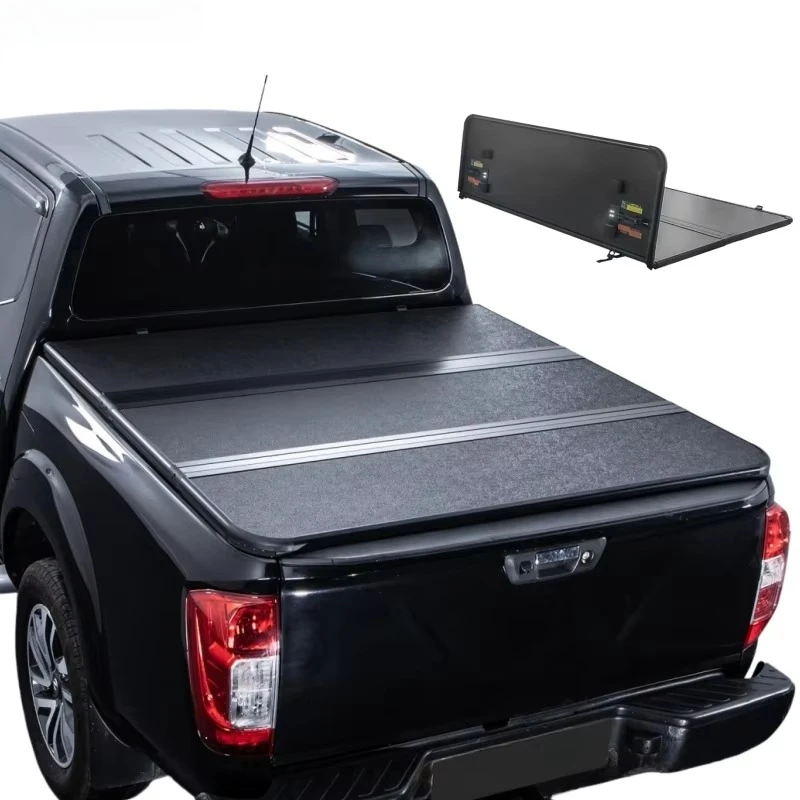 2012  Navara Frontier D40 Pickup 5 Foot Rear Trunk Lid Hard Tri Fold Flip up Tonneau Cover Truck Bed Cover