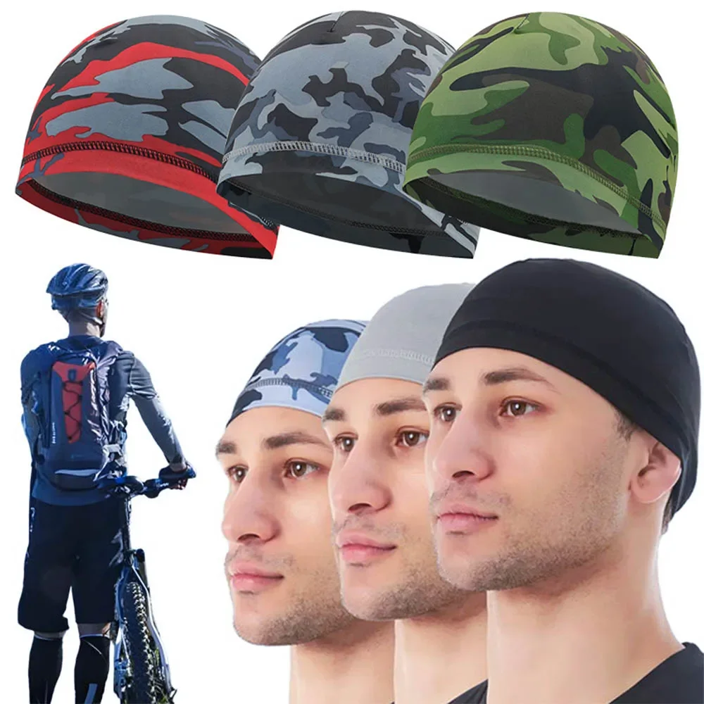 1Pcs Cooling Skull Caps Helmet Liner Sweat Wicking Cap Running Hats Cycling Motorcycle Skull Caps for Men Women