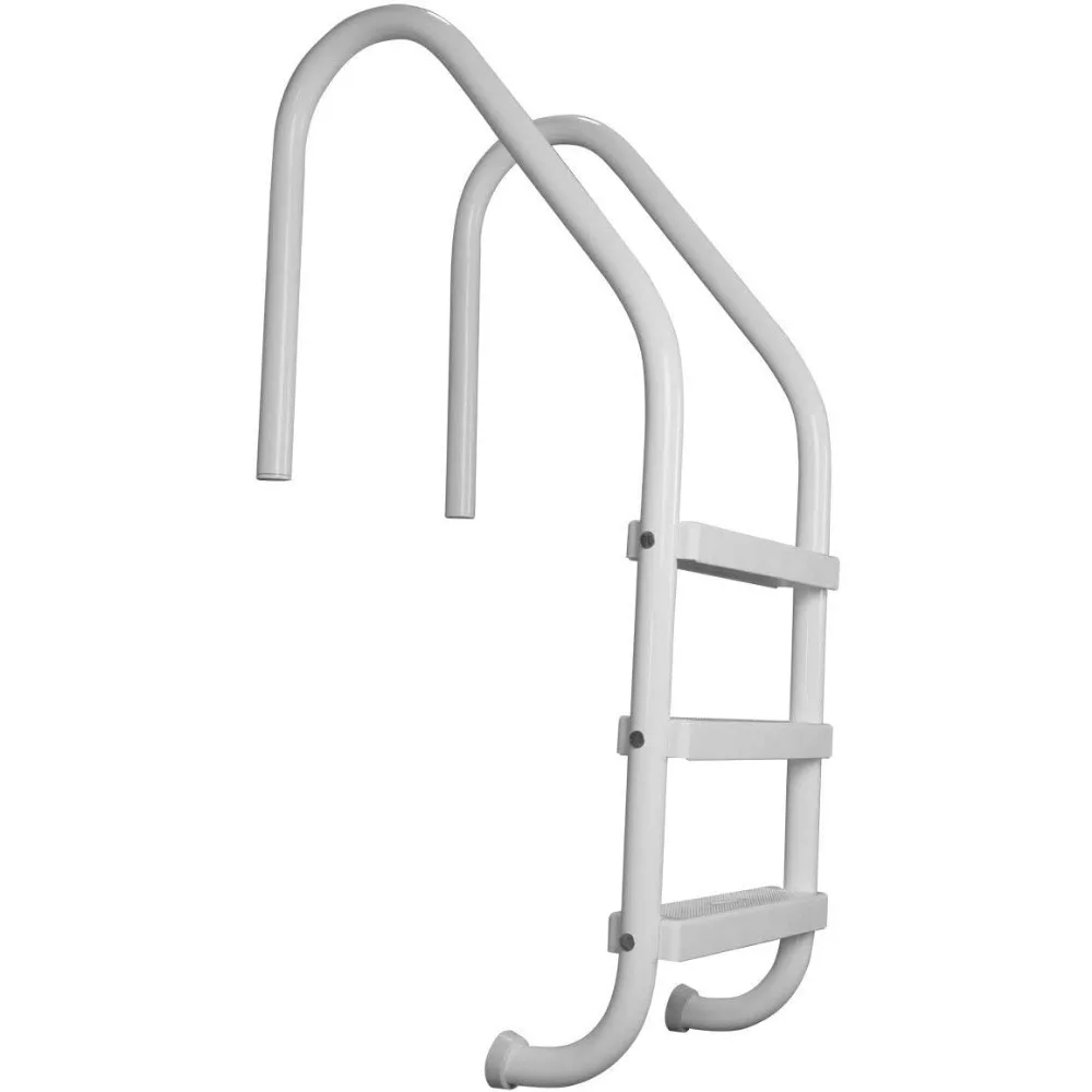 Rust Proof P-324-L3 Residential Inground White Three-Step Swimming Pool Ladder. 53