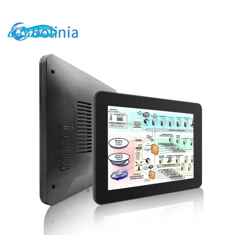 Industrial Display CCTV Monitors Plastic 12 Inch Shell 1280*800 Resolution Touch Screen/Non-touch Monitor VESA Wall-mount