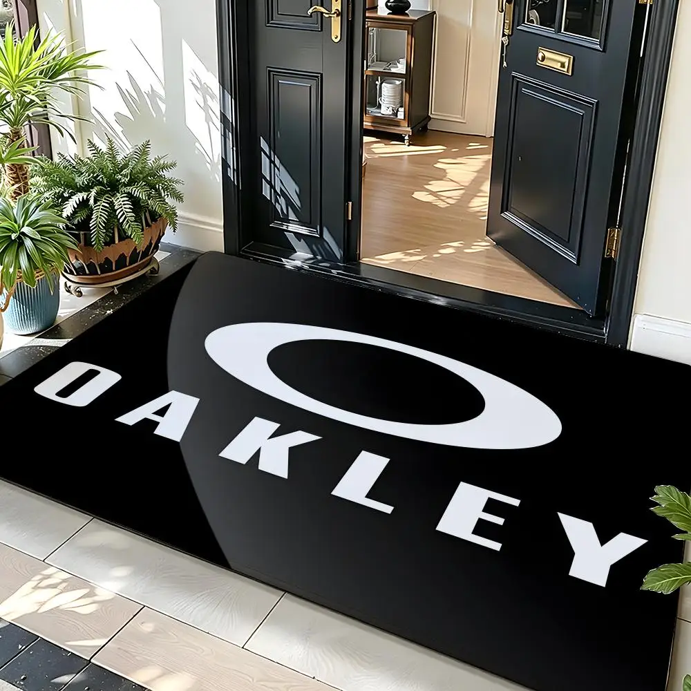 Fashion O-Oakley Bodenmatte, weicher Flanell-Eingangstürvorleger, rutschfester, saugfähiger Bodenteppich für Badezimmer und Schlafzimmer