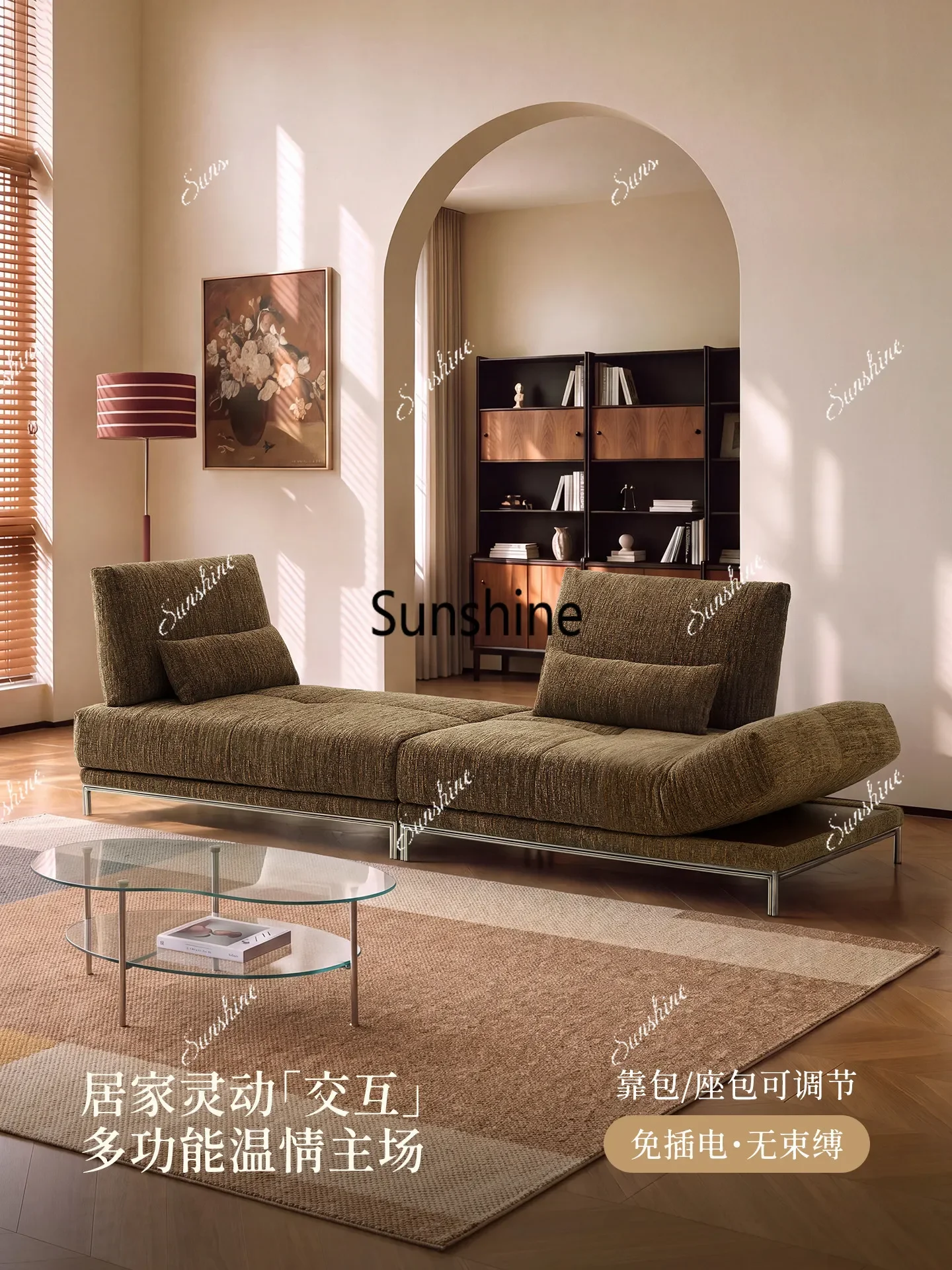 YMultifunctional fabric Chenier fabric fully dismantled and washed antique queen couch sofa