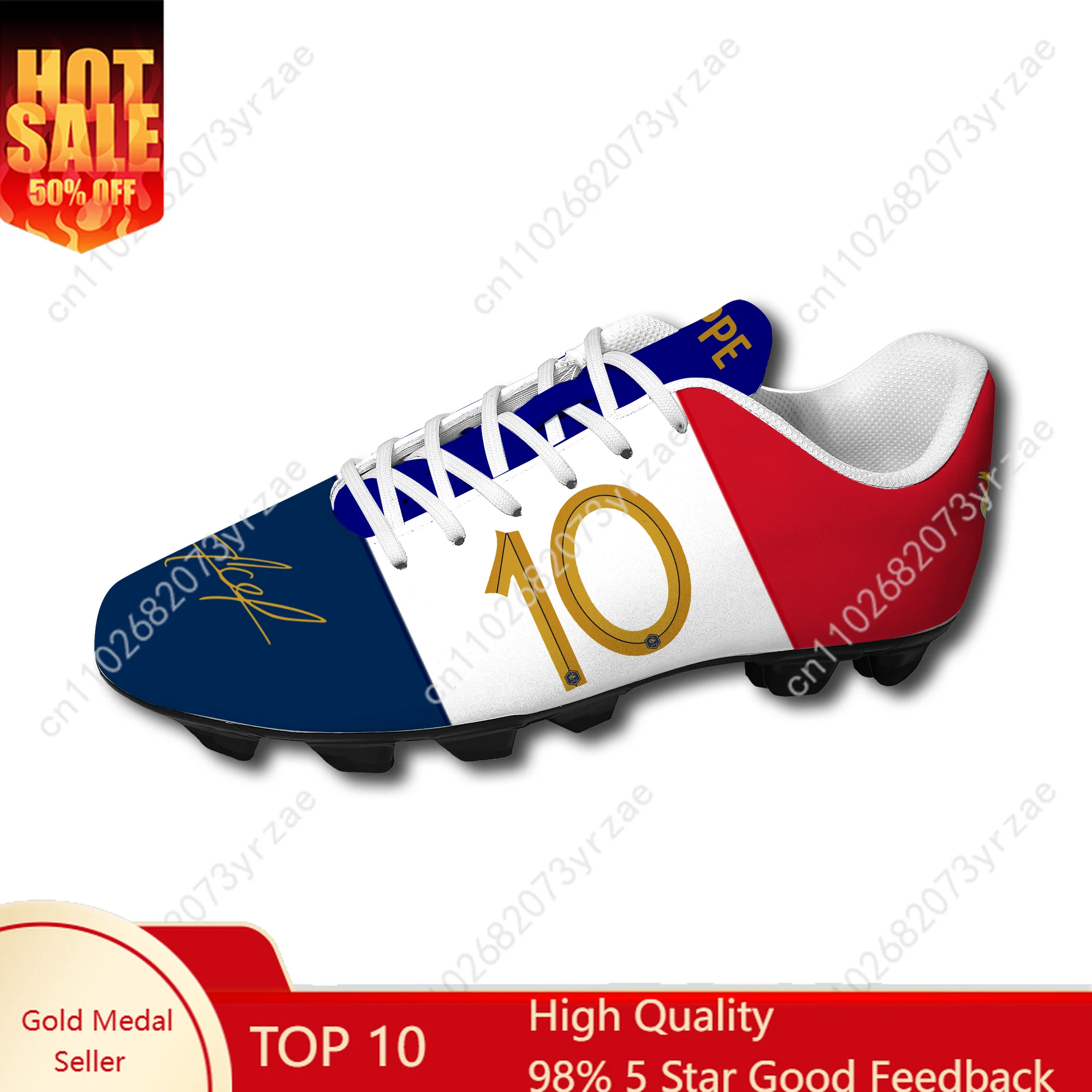 

Футбольные кроссовки Франция NO.10 Mbappe, футбольные кроссовки с французским флагом, модная спортивная обувь для мужчин, женщин и подростков, для занятий спортом на открытом воздухе