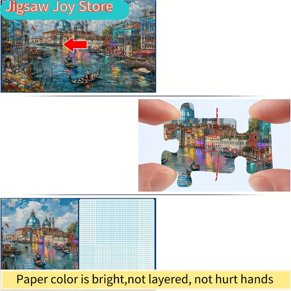 500/A puzzel voor volwassenen - uitdagend, groot aantal stukjes, complex breinbreker, geschikt voor volwassenen en gezinnen, draagbare doos voor op reis