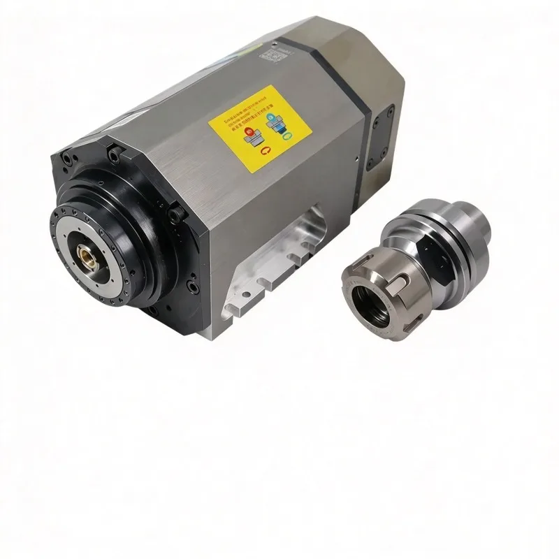 12kw ATC Spindle Motor HSK63F Hydrocooling 8.5Nm13500-24000rpm Five axis water-cooled spindle +15kw VFD AC200-240V 340-440V