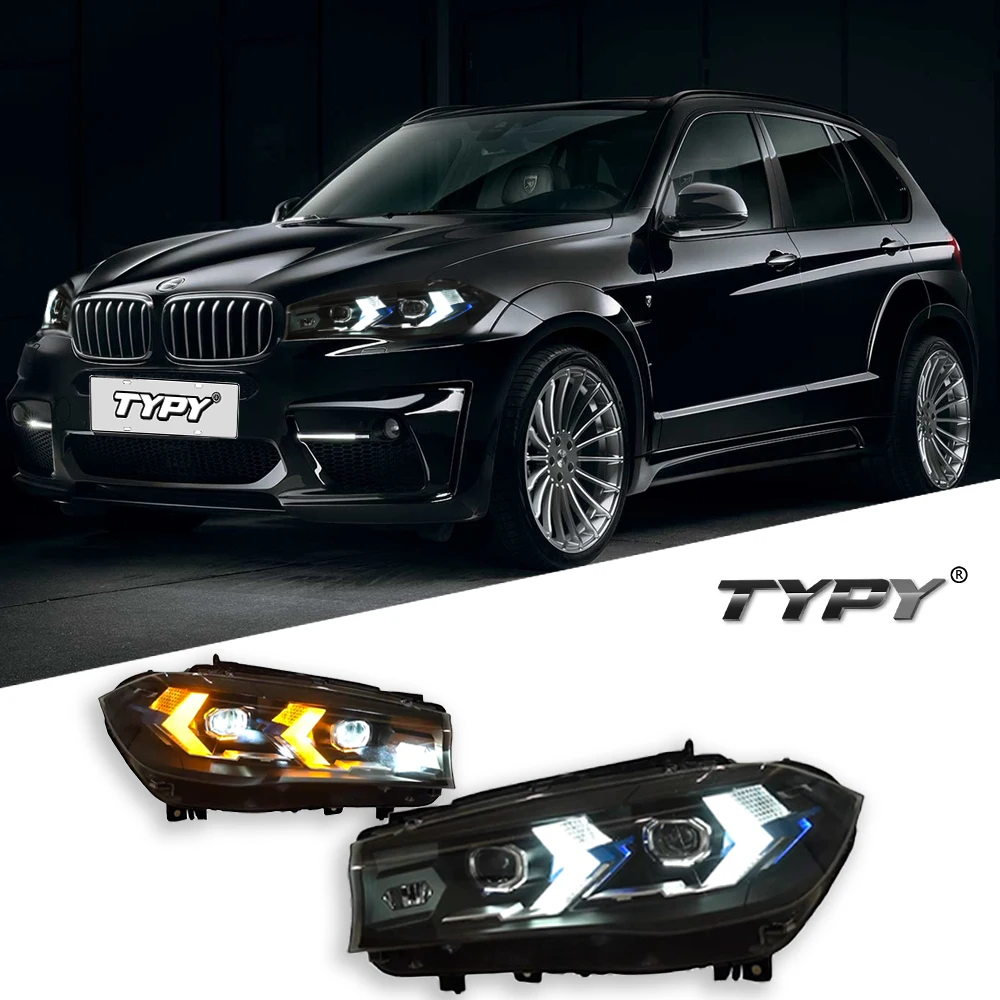 TYPY Car For BMW X5 F15 Headlight 2014-2018 Upgrade Modified to New DRL Dynamic Turn Signal LED Headlight Auto Accessories