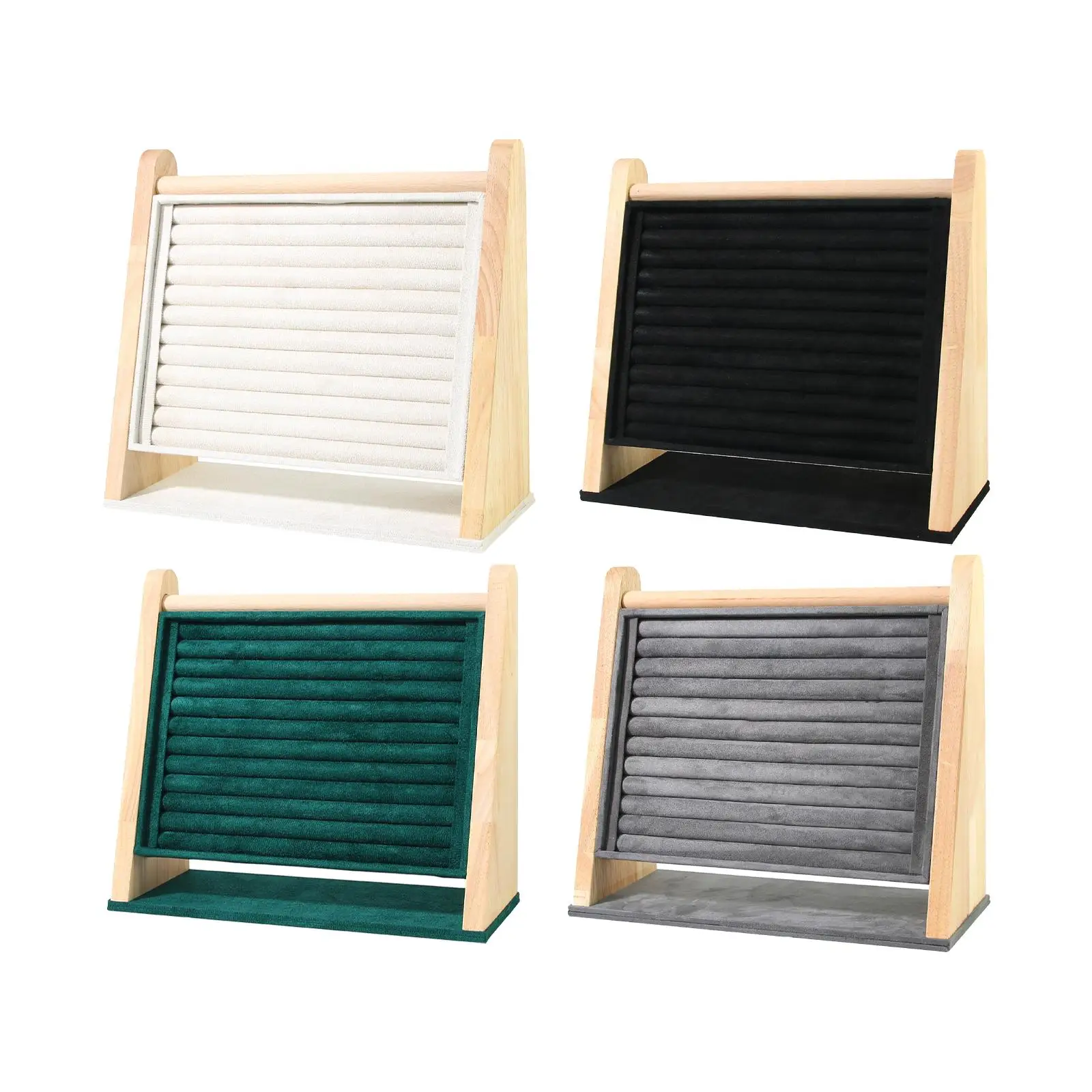 حامل حلقي متعدد الطبقات رف عرض المجوهرات لمحلات الطاولة الغرور #2