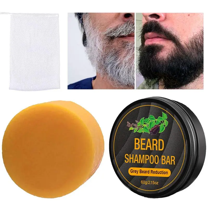 Beard Darkening Shampoo Bar Gray Hair Coverage Hair Darkening Compressed Shampoo Bar Soaps Handmade Soaps For Hair Darkening