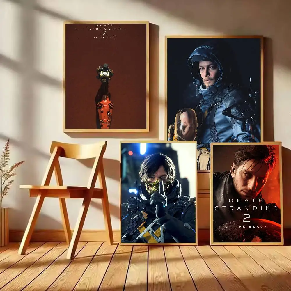New Video Gaming D-DeathS Stranding 2 On the Beach Cool Sam Poster Self-adhesive Art Paper Sticker Coffee House Bar Room Decor