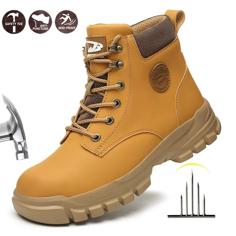 

Steel Toe Non Slip Anti-smash Anti-smash Boots Lightweight Construction Protection Safety Shoe for Men Protection Safety Shoes