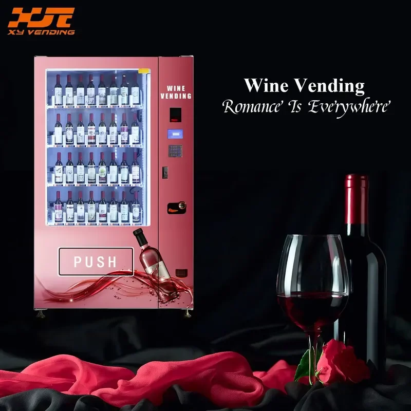 2023 New Type Red Wine Vending Machine with System and Push-type Product Tray