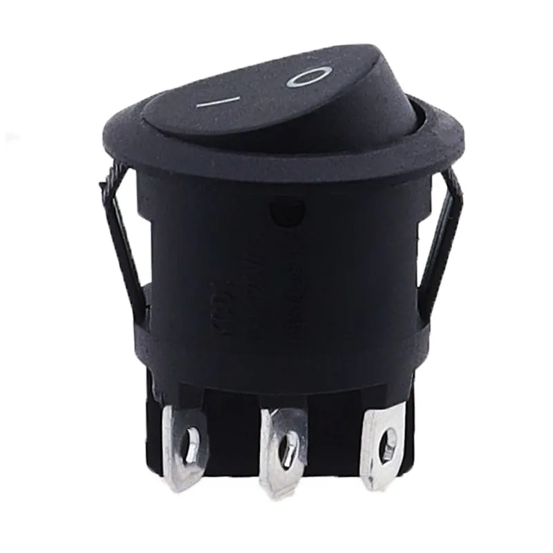 1PCS KCD1-206 23mm Round Rocker Switches 3 Position 6 PIN ON-OFF-ON Rocker Switch 10A 125VAC