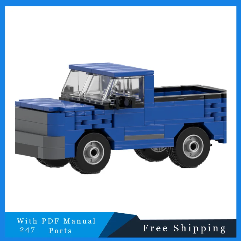 247 Parts Hot Selling MOC Exquisite Blue City Truck Modular Building Blocks Model Kids Education DIY Assembly Toy Festival Gift