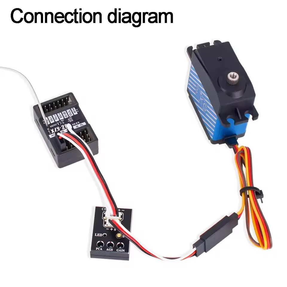ชุดกันสั่นไจโร 3 แกน RX-G7B สำหรับรถแข่ง/เรือบังคับวิทยุ ตัวเครื่องโลหะ CNC รองรับแรงดันไฟฟ้า 4.8-10V สำหรับอะไหล่รถแข่ง/เรือบังคับ