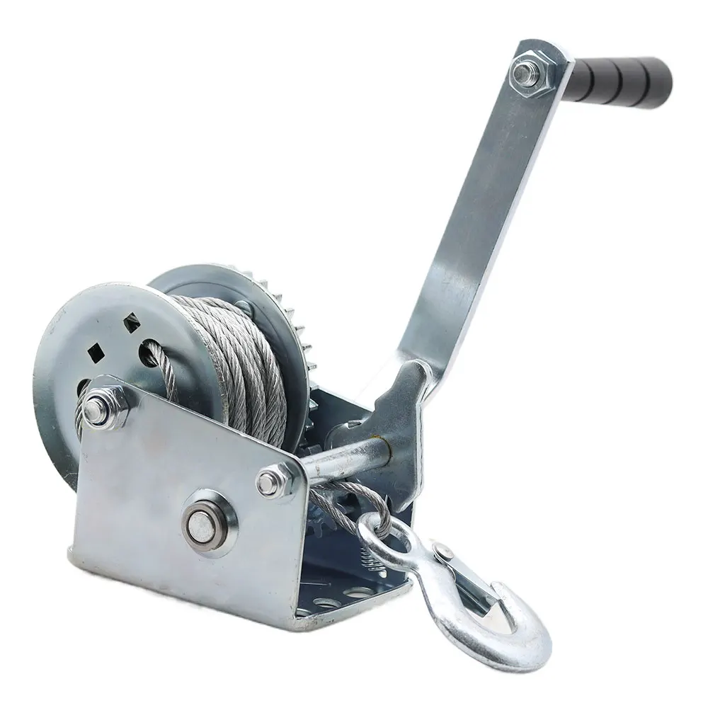 Winch hand tool  Crank Gear Winch Boat truck auto hand self-locking manual winch Hand  lifting sling 600lbs/800lbsx8/15m