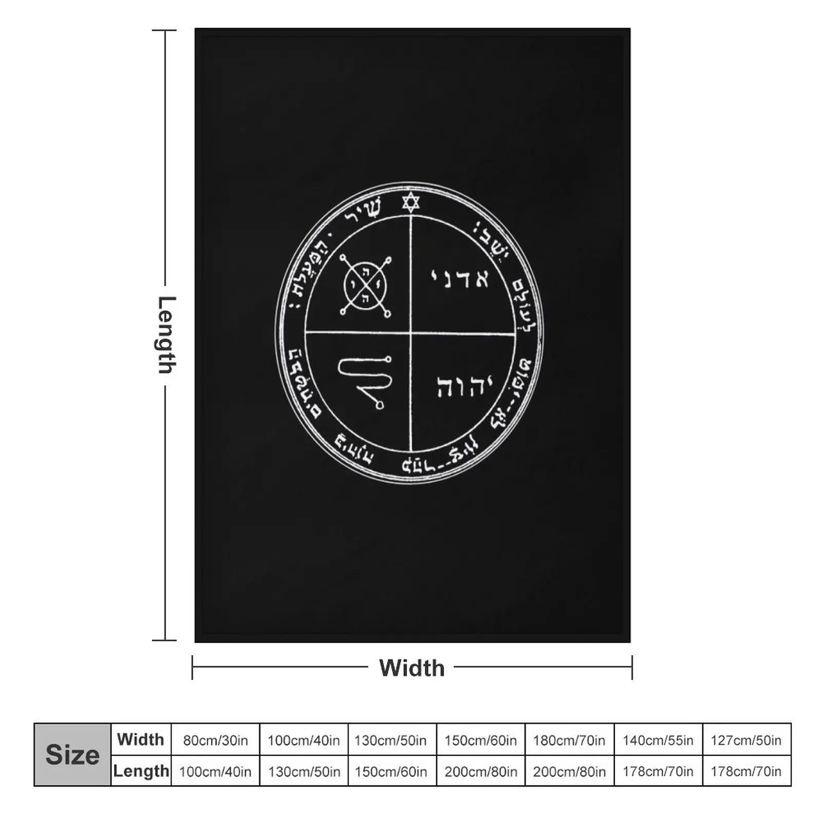 The Third Pentacle of Jupiter King Solomon Seal Throw Blanket christmas gifts Multi-Purpose Blankets