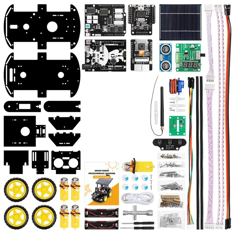 ESP32-CAM Smart Car Programming Kit Solar Camera Programming Education Robot Car