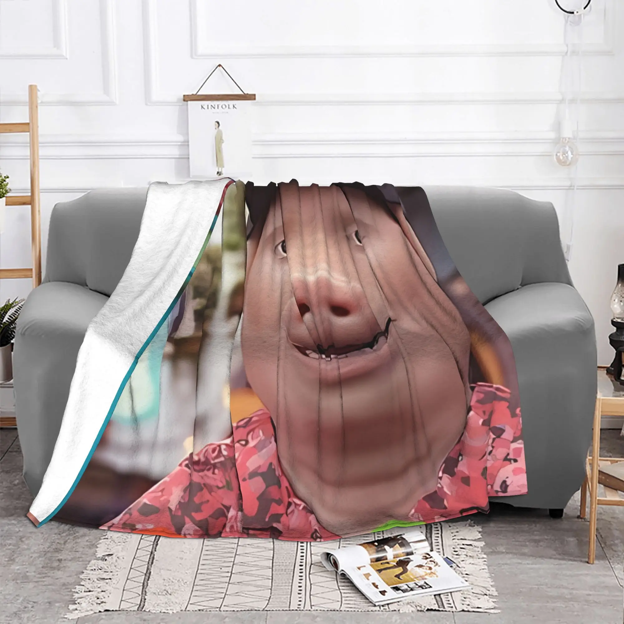 1PC home Cutecore Trending Is Calling Design John Pork Blanket Super Cosy Plush Home Living Room Sofa halloween