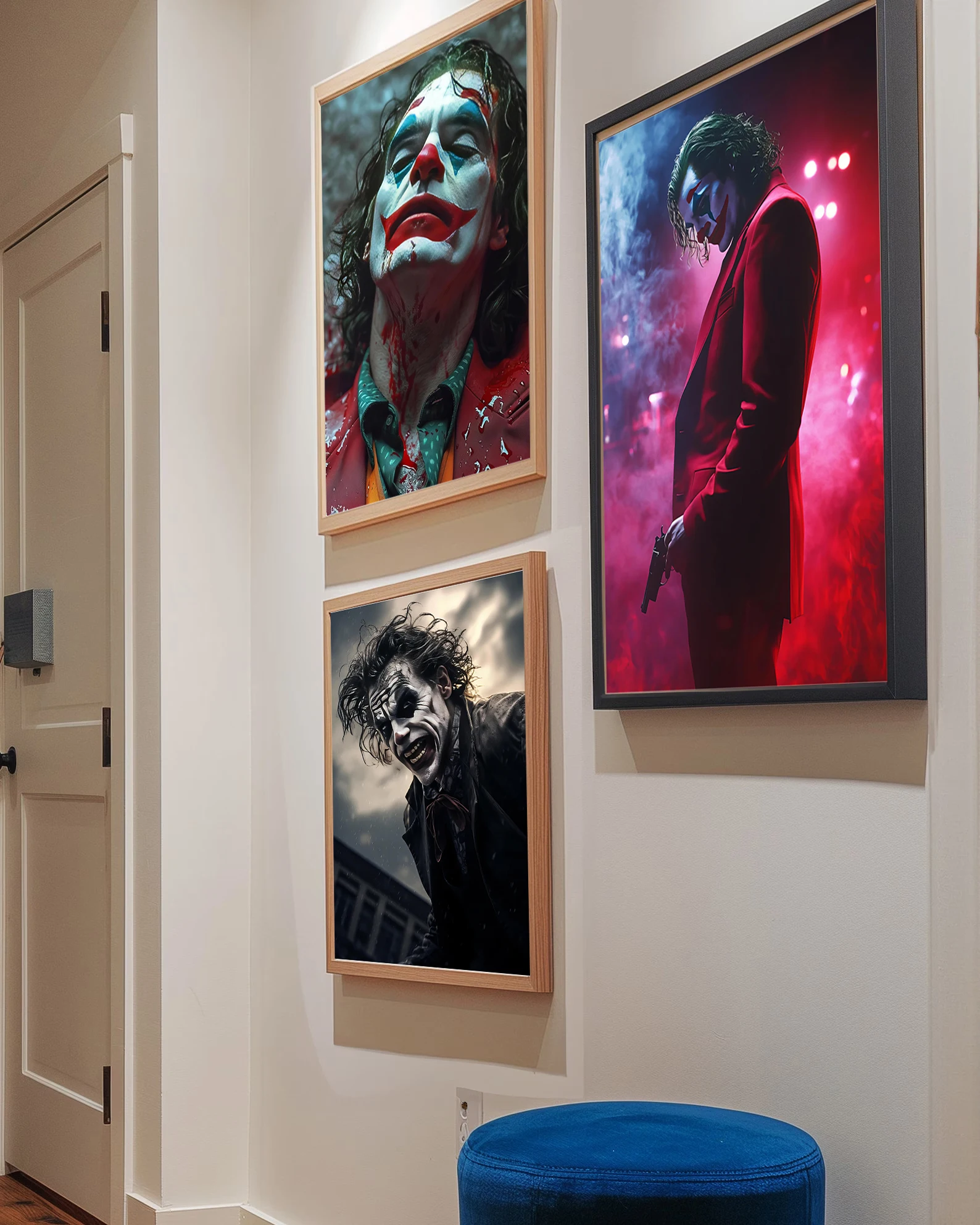 Póster autoadhesivo de J-Joker, papel tapiz de película, figuras HD, fotos de Batman, decoración del hogar, pintura, imágenes, arte de pared, decoración de dormitorio