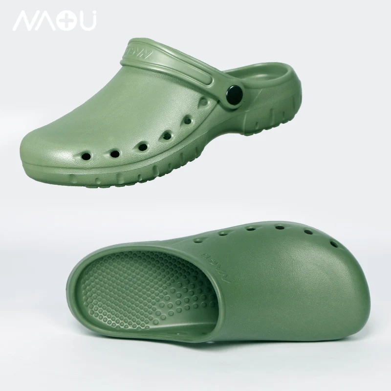 Nurses Slippers Medical Shoes Anti-slip Protective Clogs Operating Room Lab Slippers Chef Work Flat Clog Hospital Foot Wear X09
