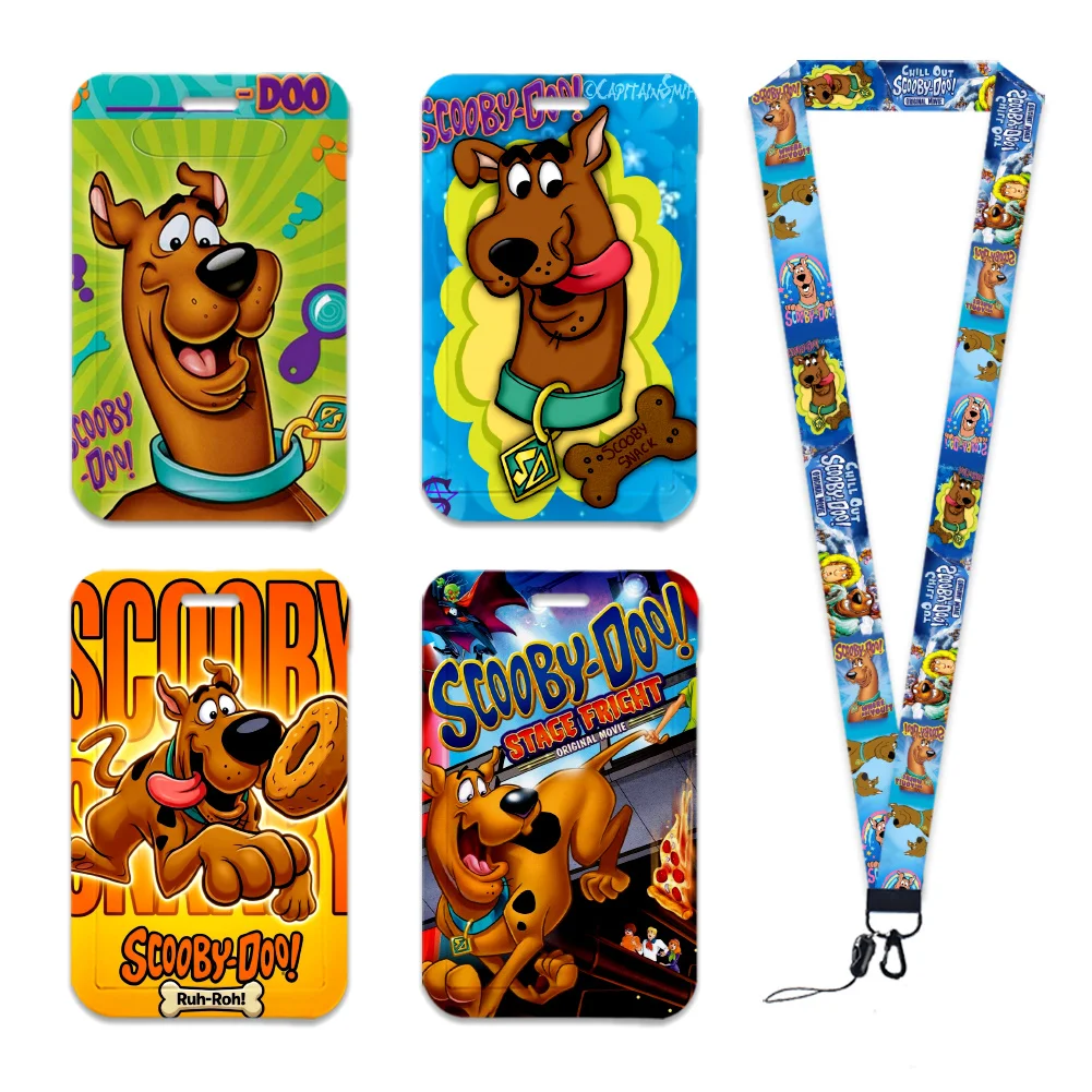 

Чехол для карт с мультяшной собакой, держатель для удостоверений личности на шнурке, чехол для проездного для студентов, аксессуары для банковских карт