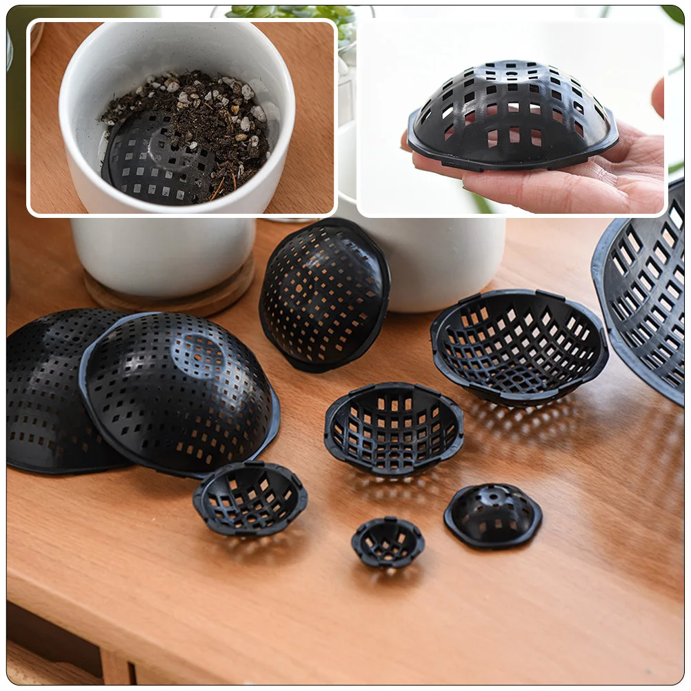 

20pcs Flower Hole Mesh Pads 20 Pieces Plant Pot Bottom Net For Drainage Bonsai Pot Mats Garden Mesh Pad Plastic Planter Mat