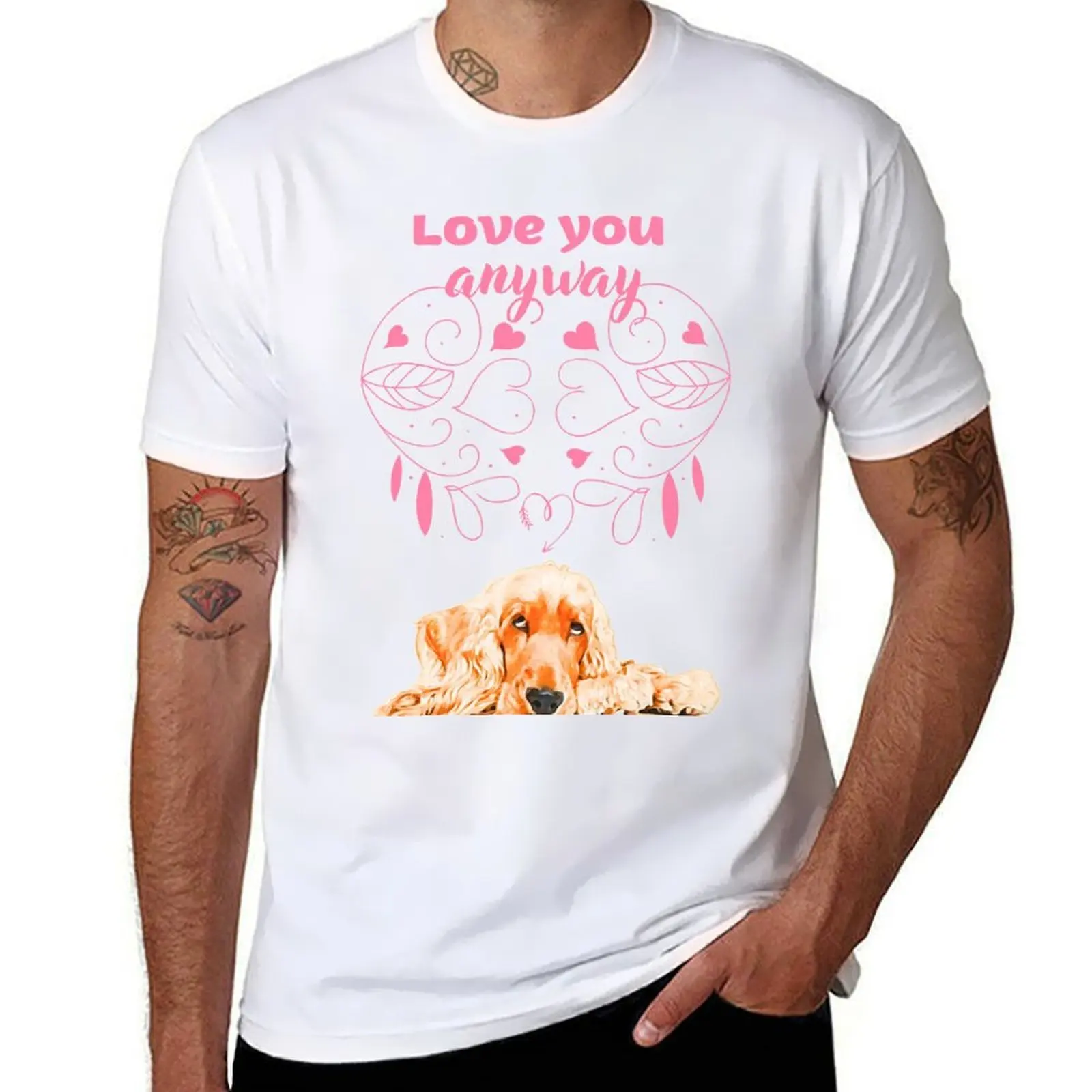 

English Cocker Valentine Card Love You Anyway // Valentine's Day T-Shirt man t shirt summer man t shirt luxury T-Shirt