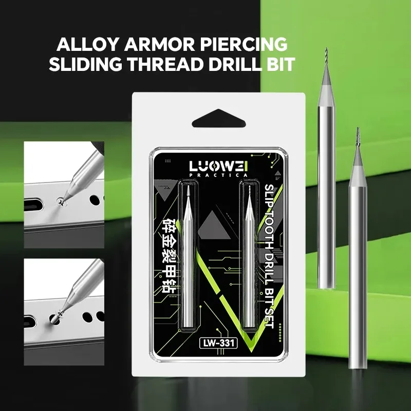 

LUOWEI LW-331 Stripped Screw Extractor Drill Bit Set 2.35mm Shank Professional for Phone Repair Thread Removal Tool